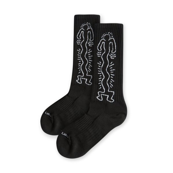Keith Haring Mid-Calf Socks - Black