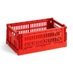 HAY Recycled Plastic Collapsible Color Crate - Red