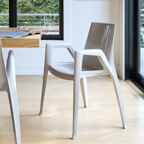 ArcoBellini Stacking Chair from Heller - Gray Pearl