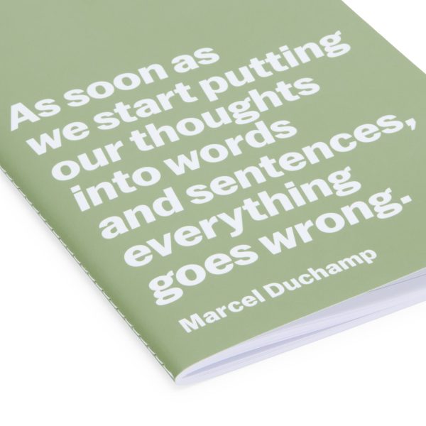 Marcel Duchamp Quote Notebook