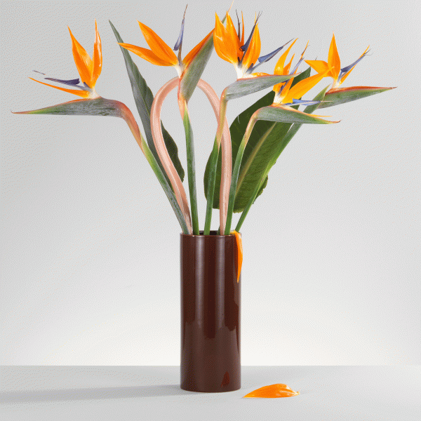 Vitra D??coupage Ceramic Vase - Orange