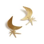 Joan Mir?? Gold-Plated Moon & Star Earrings