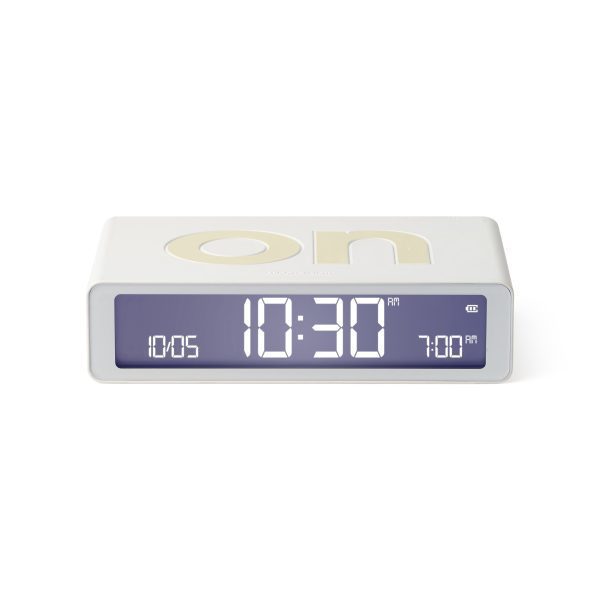 Lexon Flip Rechargeable Alarm Clock - White