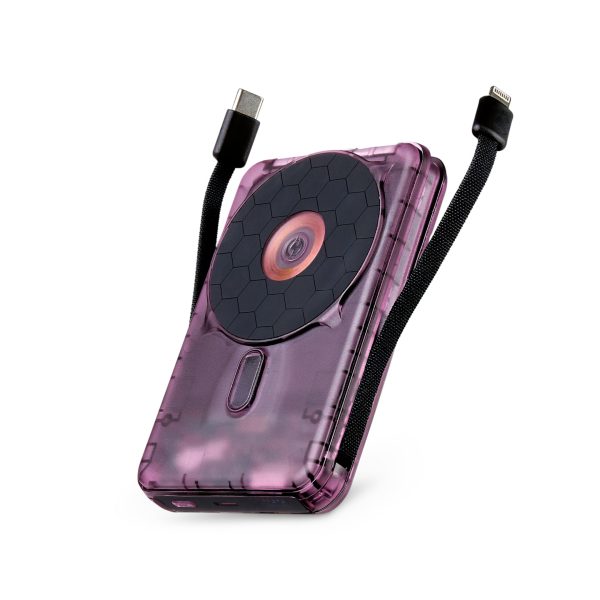 5-in-1 MagSafe Power Bank - Transparent Purple