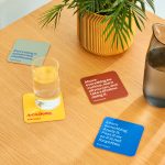Ruth Asawa Recycled Leather Quote Coasters - Set of 4 - Ruth Asawa