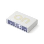 Lexon Flip Rechargeable Alarm Clock - White