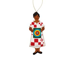 Alma Woodsey Thomas Embroidered Holiday Ornament