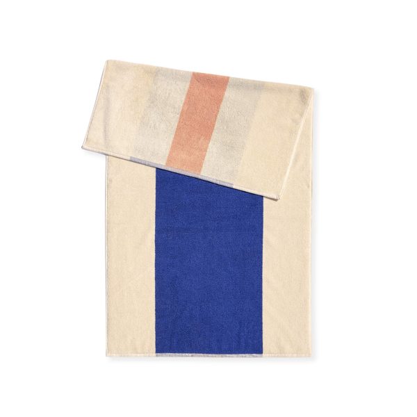 Martens Cotton Towels - Royal Blue/ Peach