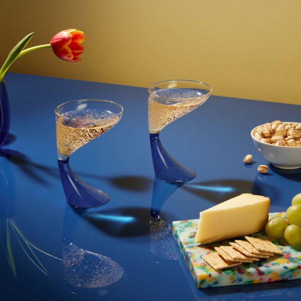 Arch Cocktail Glasses - Set of 2 - Blue