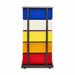 5-Drawer Pivot Cabinet - Blue/ Yellow/ Red