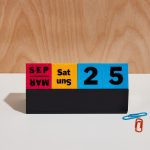 Perpetual Cubes Calendar - Yellow/ Pink/ Blue