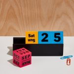 Perpetual Cubes Calendar - Yellow/ Pink/ Blue