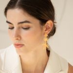 Joan Mir?? Gold-Plated Linear Star Earrings