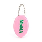Colorful MoMA Vinyl Coin Pouch - Pink/ Green