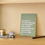 Marcel Duchamp Quote Mantlepiece Card