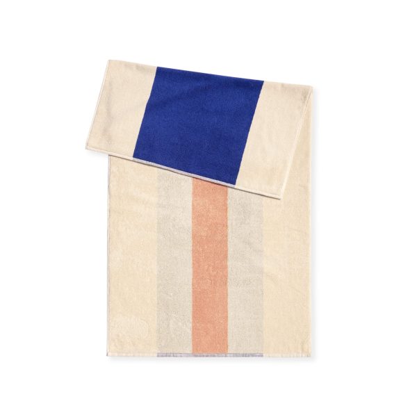 Martens Organic Cotton Towel - Royal Blue/ Peach