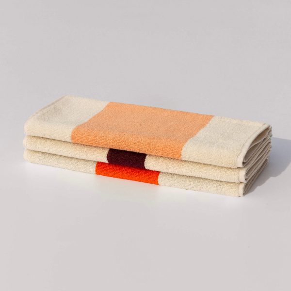 Martens Cotton Towels - Royal Blue/ Peach