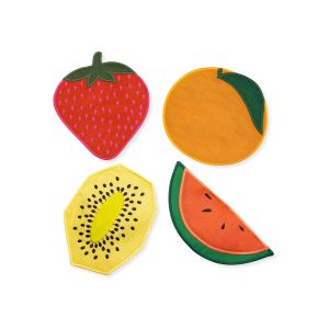 Fruit Salad Linen Cocktail Napkins - Set of 4