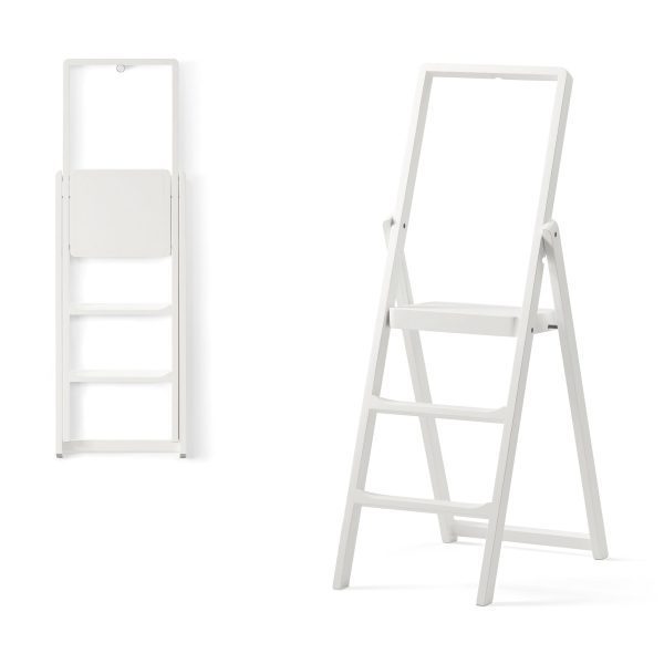 Design House Stockholm Foldable Step Ladder - White Beech Wood