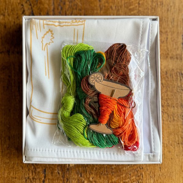 Stitch Your Own Tea Towel - Cocktail