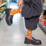 Food-Themed Crew Socks - Peanut Butter