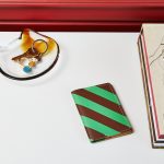 Dusen Dusen Recycled Leather Double Card Holder - Stripe