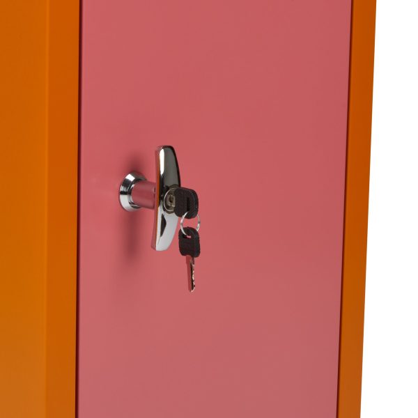 Metal Locker & Side Table - Pink