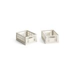 HAY Recycled Plastic Collapsible Color Crate - Off White