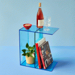 Two-Way Side Table - Blue/ Aqua