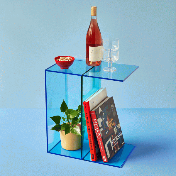 Two-Way Side Table - Blue/ Aqua
