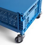 HAY Recycled Storage Bin Collapsible Plastic Lid - Electric Blue