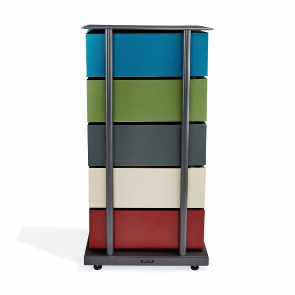 5-Drawer Pivot Cabinet - Blue/ Gray/ Red