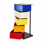 5-Drawer Pivot Cabinet - Blue/ Yellow/ Red