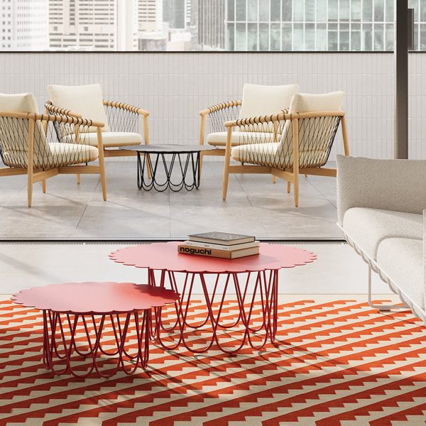 Alexander Girard Flower Coffee Table from Herman Miller - Red
