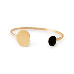 Joan Mir?? Gold-Plated Dots Cuff Bracelet