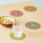 Yinka Ilori Radiant Blooms Recycled Leather Coasters - Set of 4