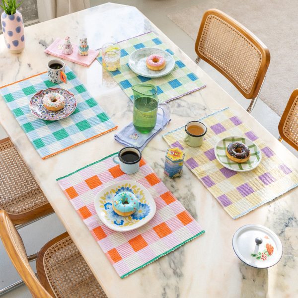 Merienda Plaid Cotton Placemats - Set of 4