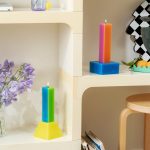 Yinka Ilori Happiness Candle - Blue/ Green