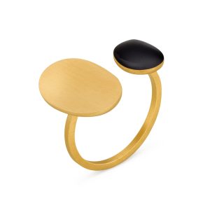 Joan Mir?? Gold-Plated Dots Cuff Ring
