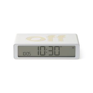 Lexon Flip Rechargeable Alarm Clock - White