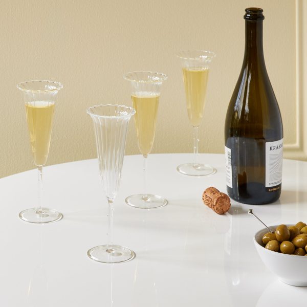 Bouquet Glass Stemware - Set of 4 - Champagne