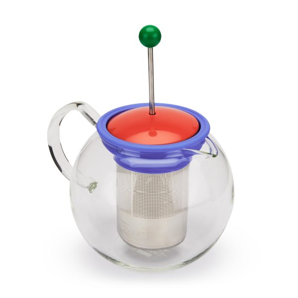 Bodum Assam Brew Teapot - Dark Coral/ Pale Blue