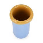 Plegado Glass Vase - Sky Blue/ Yellow