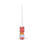 Faceted Crystal Candle Holder - Multi