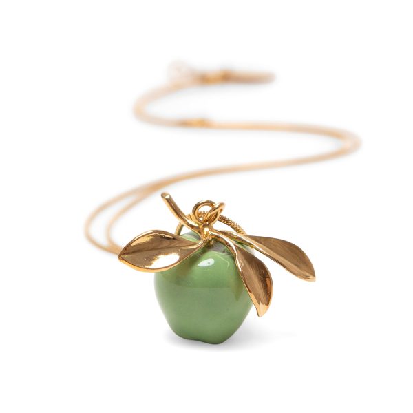 Andr??s Gallardo Green Apple Stem Gold-Plated Necklace