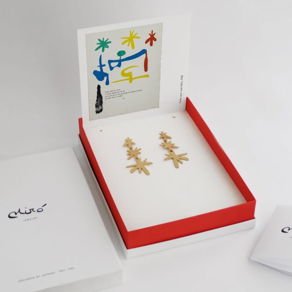Joan Mir?? Gold-Plated Linear Star Earrings
