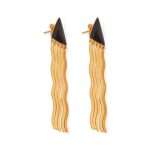 Joan Mir?? Gold-Plated Triangle Waves Earrings