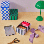 HAY Tin Container - Dark Blue/ Lavendar
