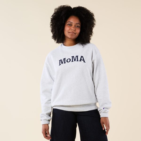 Champion Crewneck Sweatshirt - MoMA Edition - Silver Gray