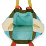Colorful Oversized Cotton Canvas Tote Bag - Blue